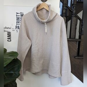 RBX XL cream athletic cowl neck sweater